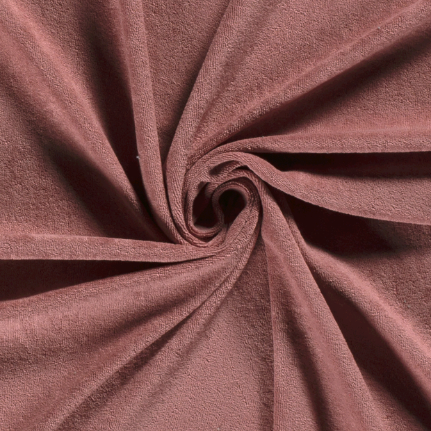 Stretch terry fabric Unicolour Old Pink