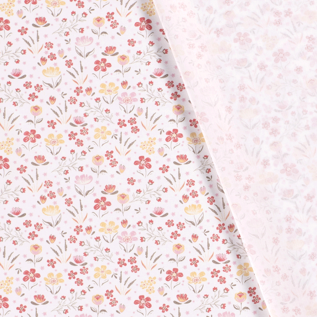 Cotton Poplin fabric Millefleurs printed 