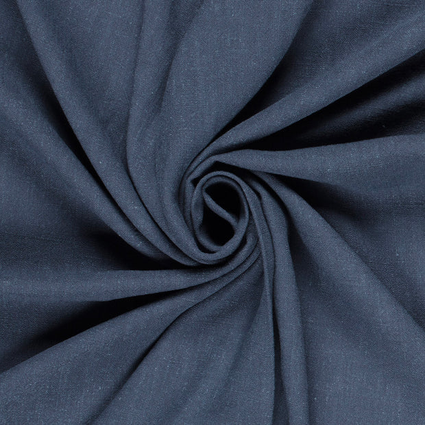 Woven Viscose Linen fabric Unicolour Steel Blue