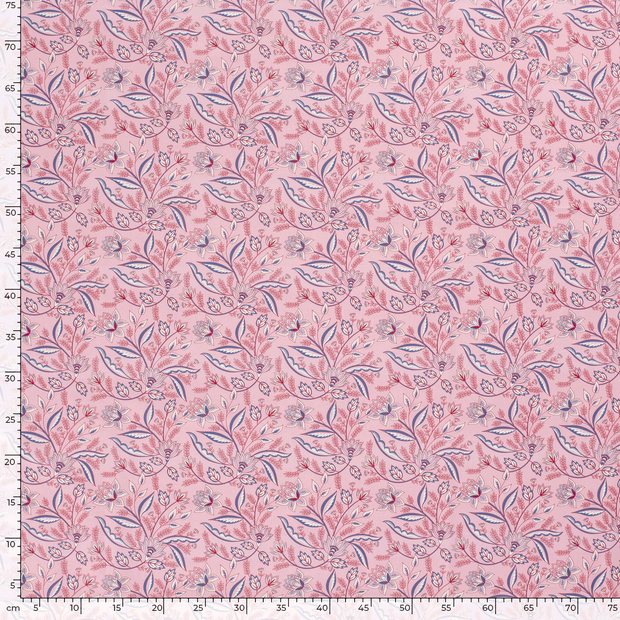 Cotton Poplin fabric Millefleurs Light Pink