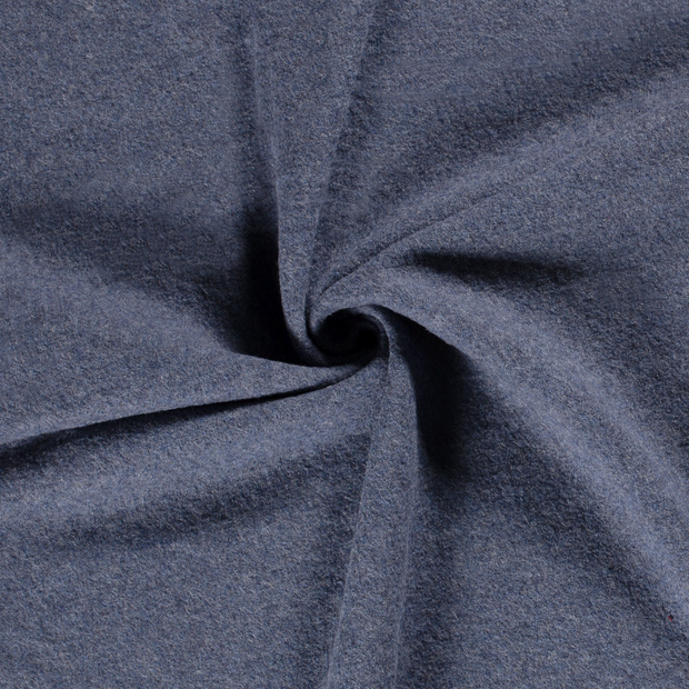 Wool Boucle fabric Indigo 