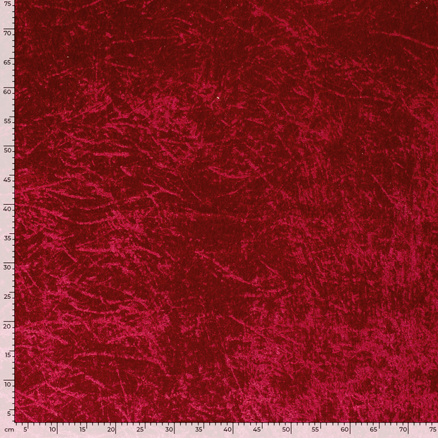 Velours fabric Unicolour Dark Red