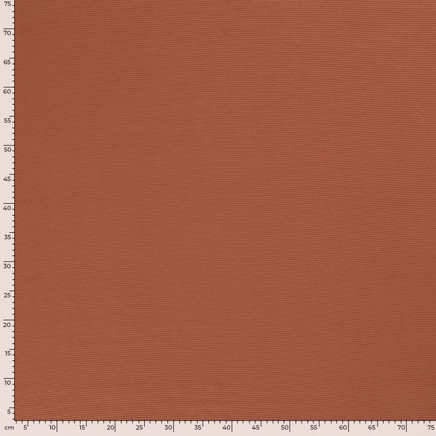 Ottoman jersey fabric Unicolour Redwood