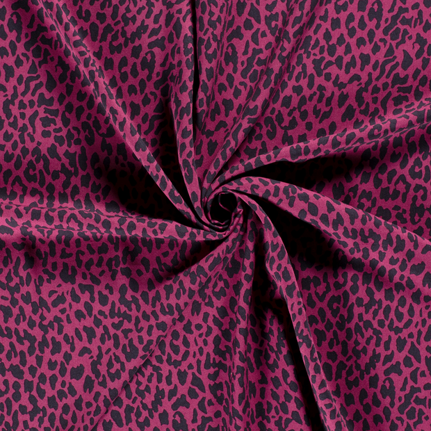 Viscose Twill fabric Fuchsia printed 