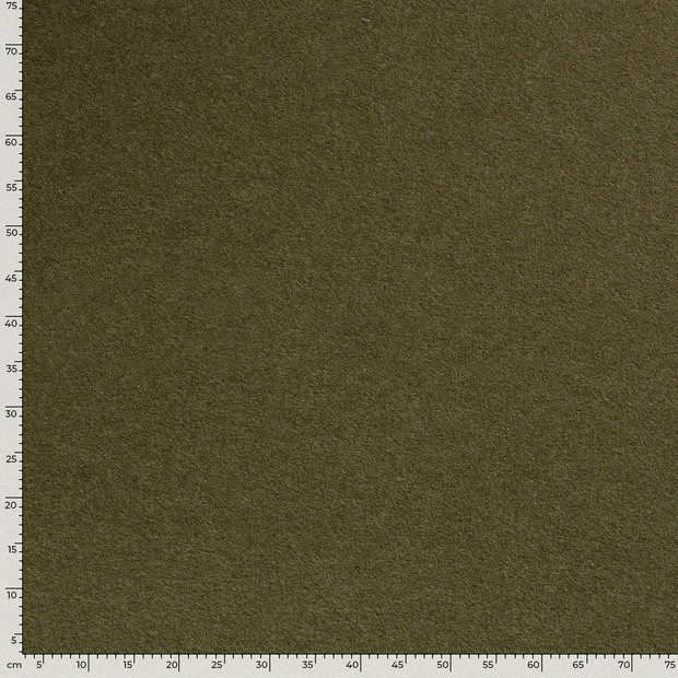 Wool Boucle fabric Unicolour Olive Green