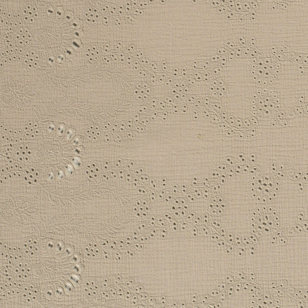 Muslin fabric Dots Beige