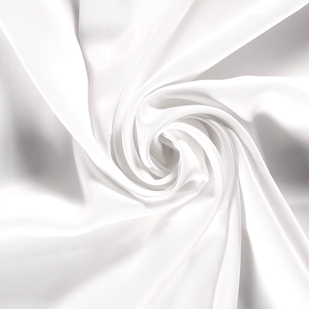Viscose Satin tissu Unicolore Blanc