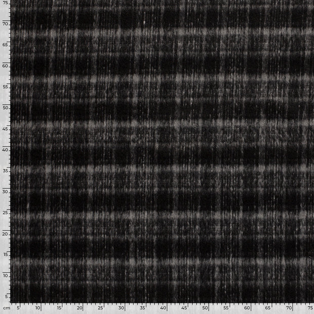 Jacquard fabric Checks Black