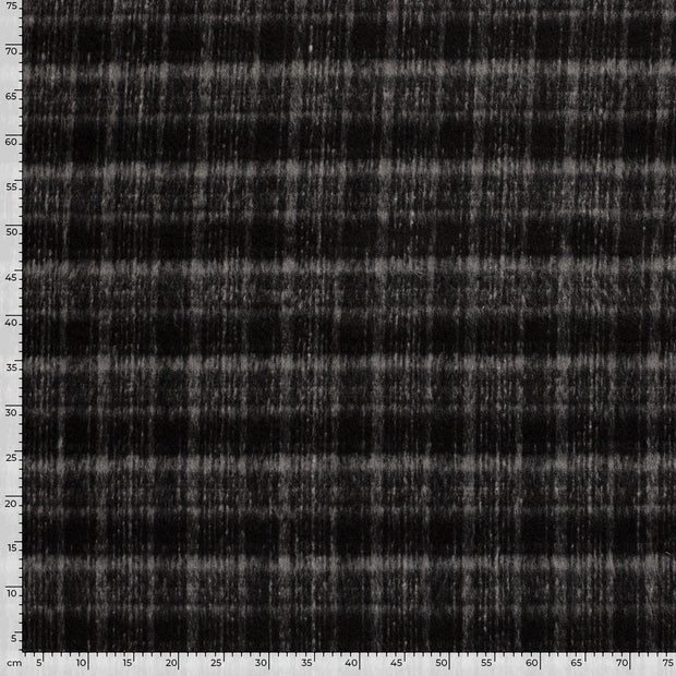 Jacquard tissu Carreaux Noir