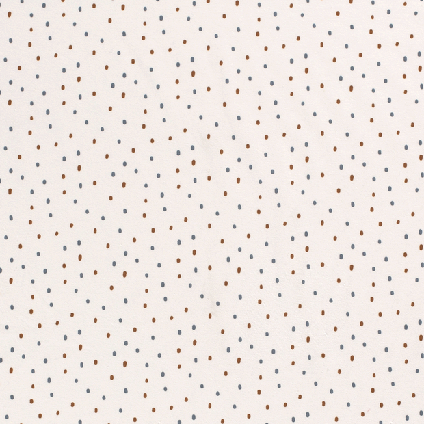 Cotton Jersey fabric Spots Off White