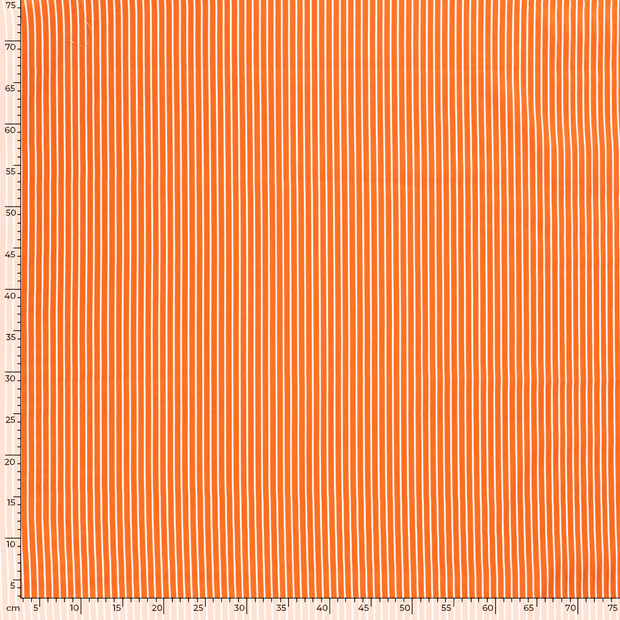 Cotton Poplin fabric Abstract Orange