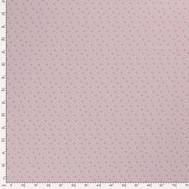 Cotton Poplin fabric Crosses Old Pink