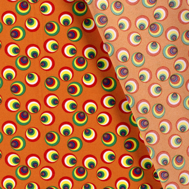 Power Stretch fabric Circles printed 