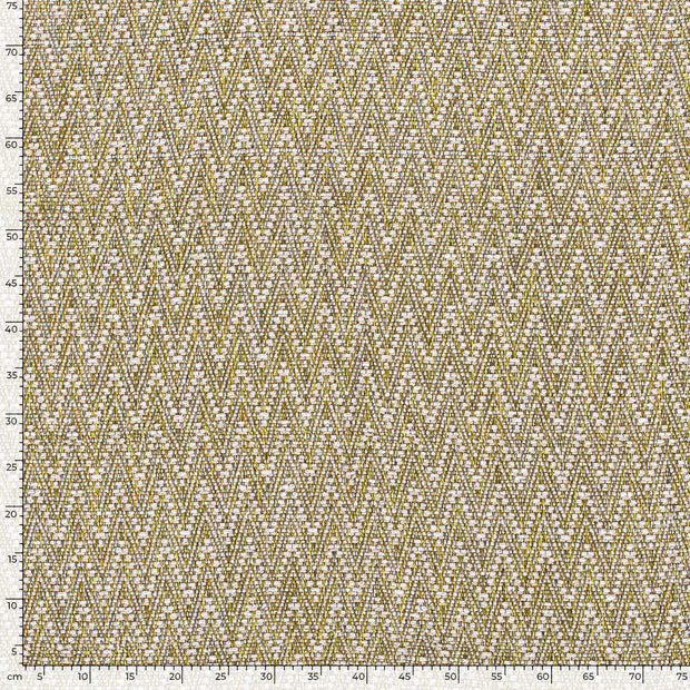 Jacquard fabric Zigzag Olive Green