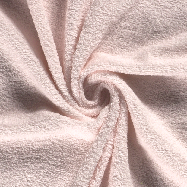 Terry Towelling fabric Unicolour Light Pink