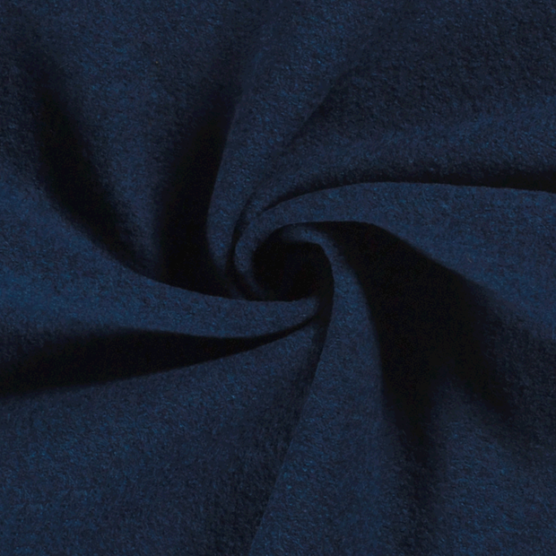 Wool Boucle fabric Unicolour Indigo