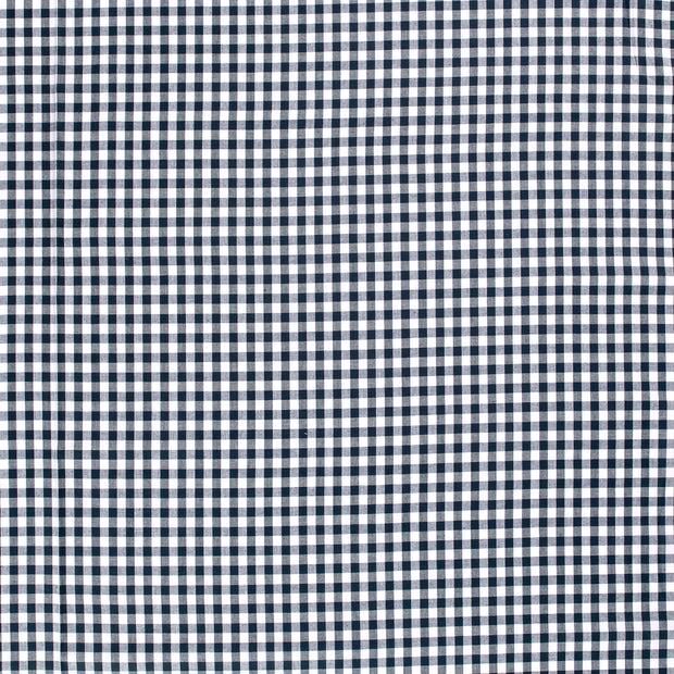 Cotton Poplin Yarn Dyed fabric Navy matte 