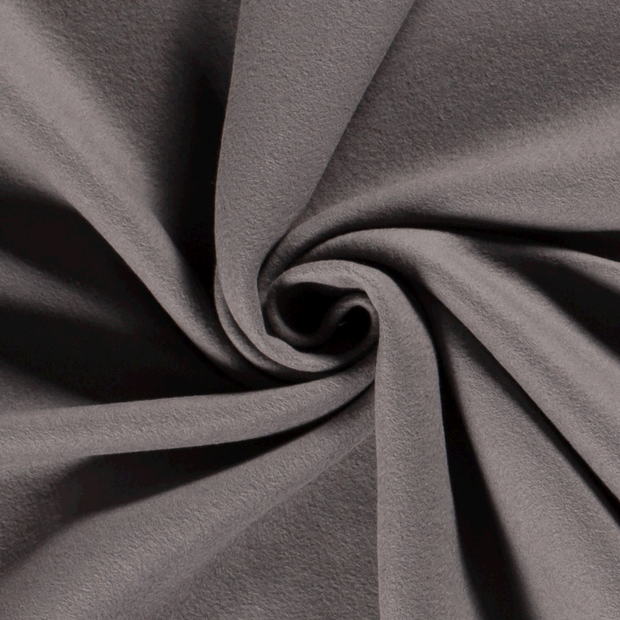 Cotton Fleece fabric Unicolour Dark Grey