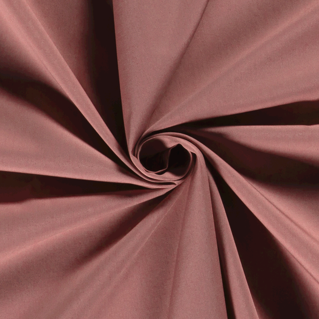 Coton Popeline GOTS tissu Unicolore Vieux rose