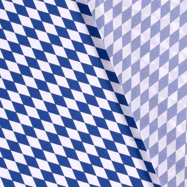 Power Stretch fabric Checks printed 