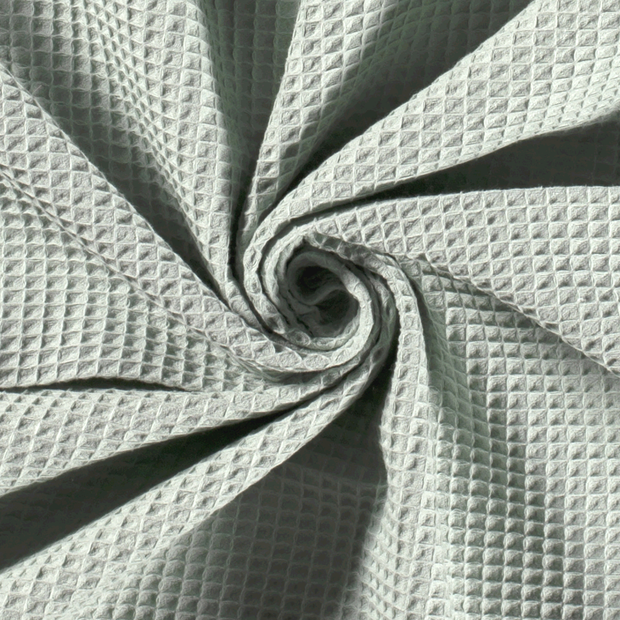 Waffle piqué fabric Unicolour Ice Mint