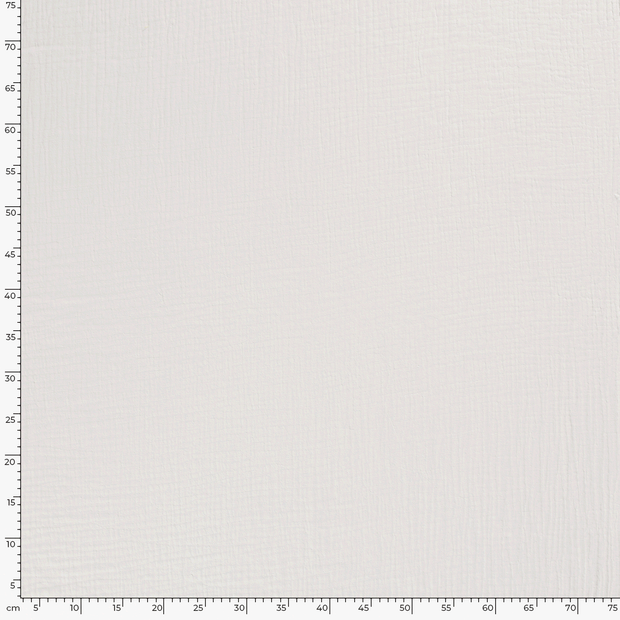 Muselina de triple capa tela Unicolor Blanco roto