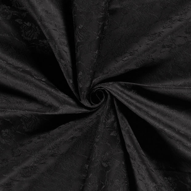 Milano tissu Noir floqué 
