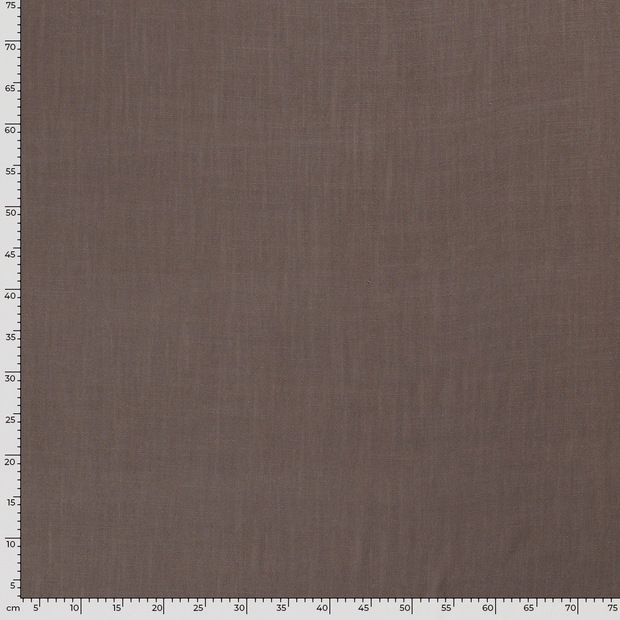 Woven Viscose Linen fabric Unicolour Brown Taupe