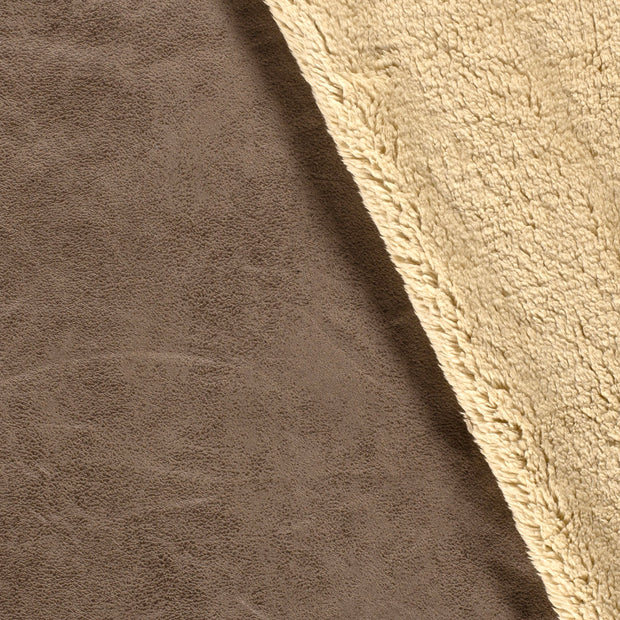 Lammy Coat fabric Unicolour Taupe Grey
