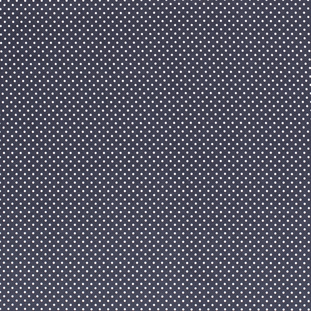 Cotton Poplin fabric Dots Indigo