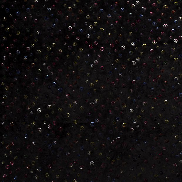 Velours tissu Noir lisse 