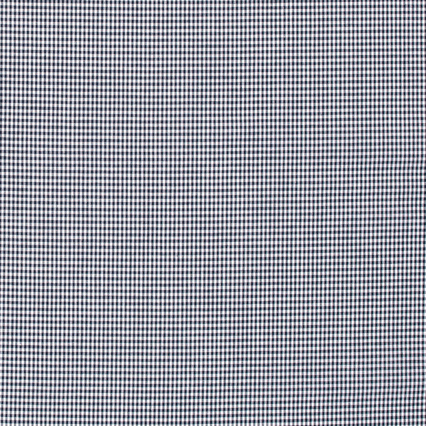 Cotton Poplin Yarn Dyed fabric Checks Navy