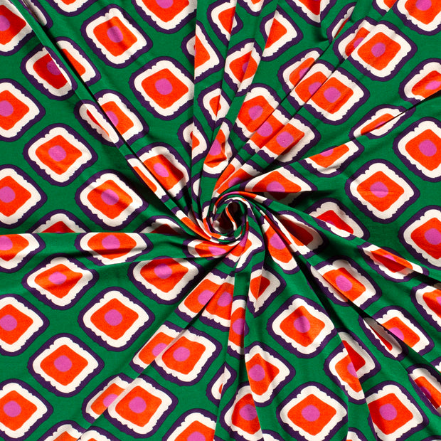 Viscose Jersey fabric Green printed 