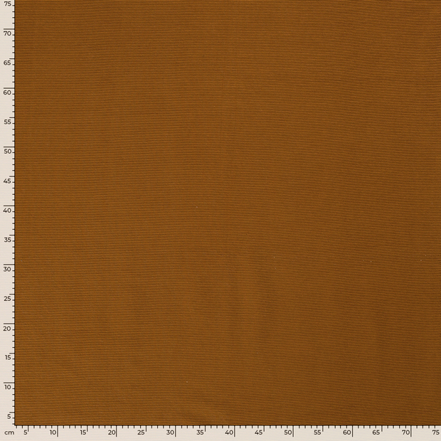 Ottoman jersey tissu Unicolore Caramel