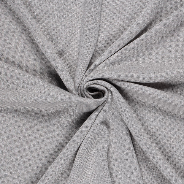 Heavy Knit fabric Light Grey Lurex 