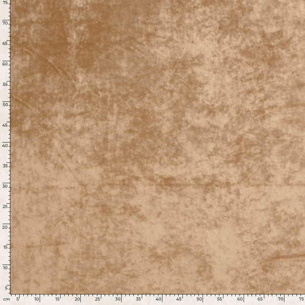 Velvet fabric Unicolour Camel