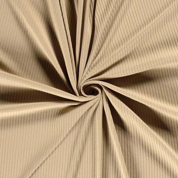Rib Jersey tissu Beige 
