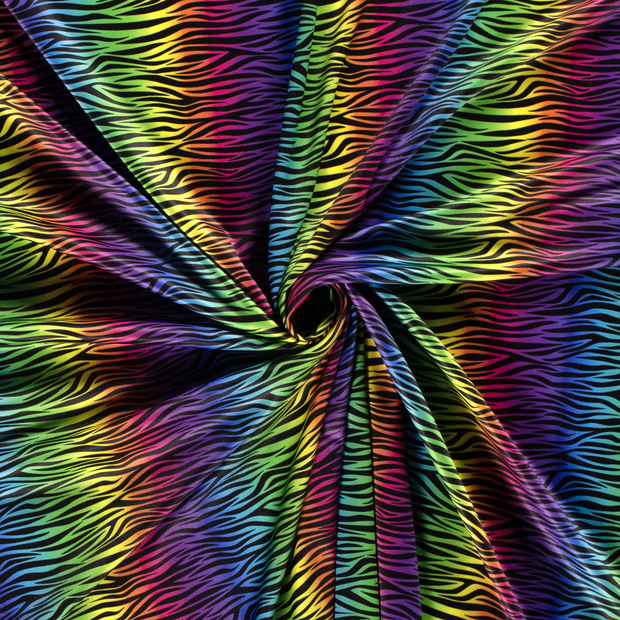 Polyester Jersey fabric Black digital printed 