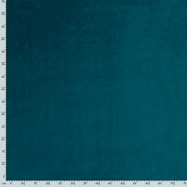 Nicky velours fabric Unicolour Petrol