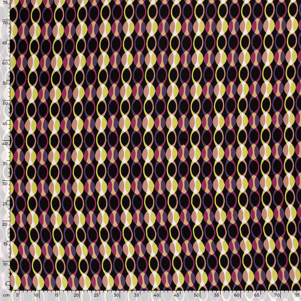 Viscose Twill fabric Abstract Carbon