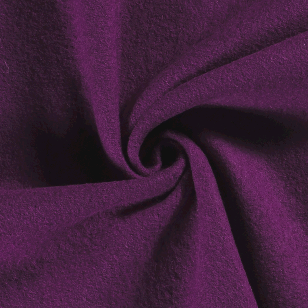 Wool Boucle fabric Unicolour Magenta