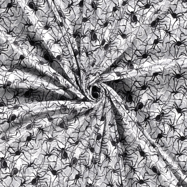 Polyester Jersey tela Gris claro estampado con lámina 