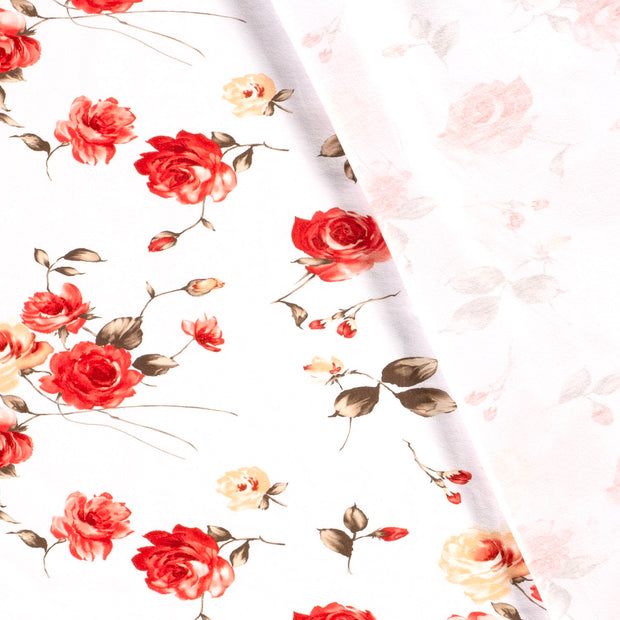 Jersey de Coton tissu roses imprimé numérique 