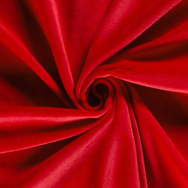 Nicky velours fabric Unicolour Red