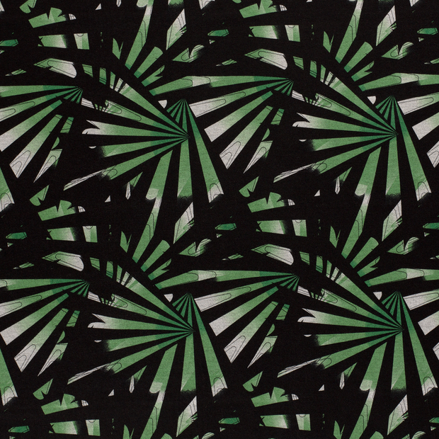 Poly Viscose Jersey fabric Green matte 