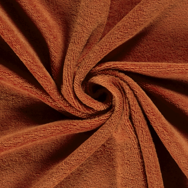 Bamboo Fleece fabric Unicolour Brique