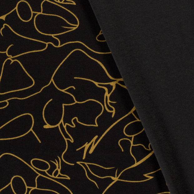 Poly Viscose Jersey fabric Abstract discharge printed 