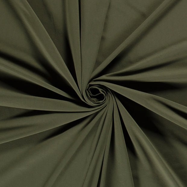 Cotton Jersey fabric Khaki Green 