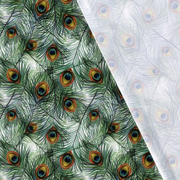 Polyester Jersey stof Veren digitaal bedrukt 