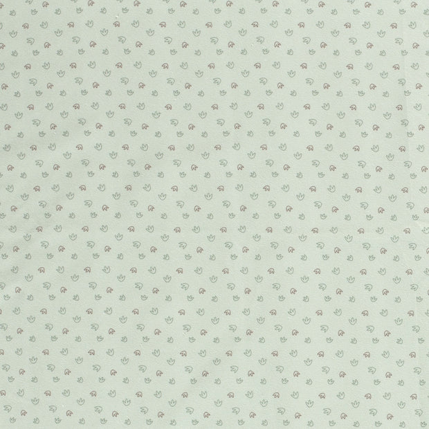 Cotton Jersey fabric Abstract Mint